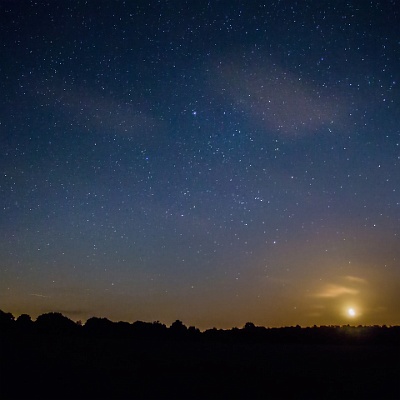 Mitternacht in Brandenburg : Mitternacht, Nacht, Sterne